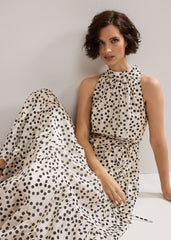 Nita Spot Maxi Dress Ivory