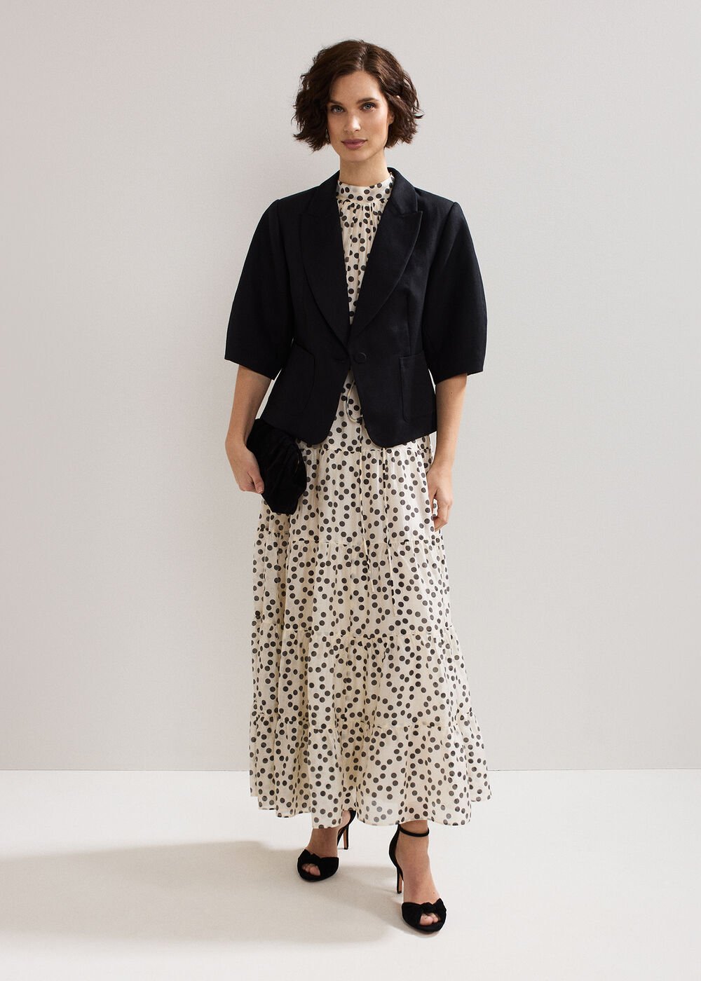 Nita Spot Maxi Dress Ivory