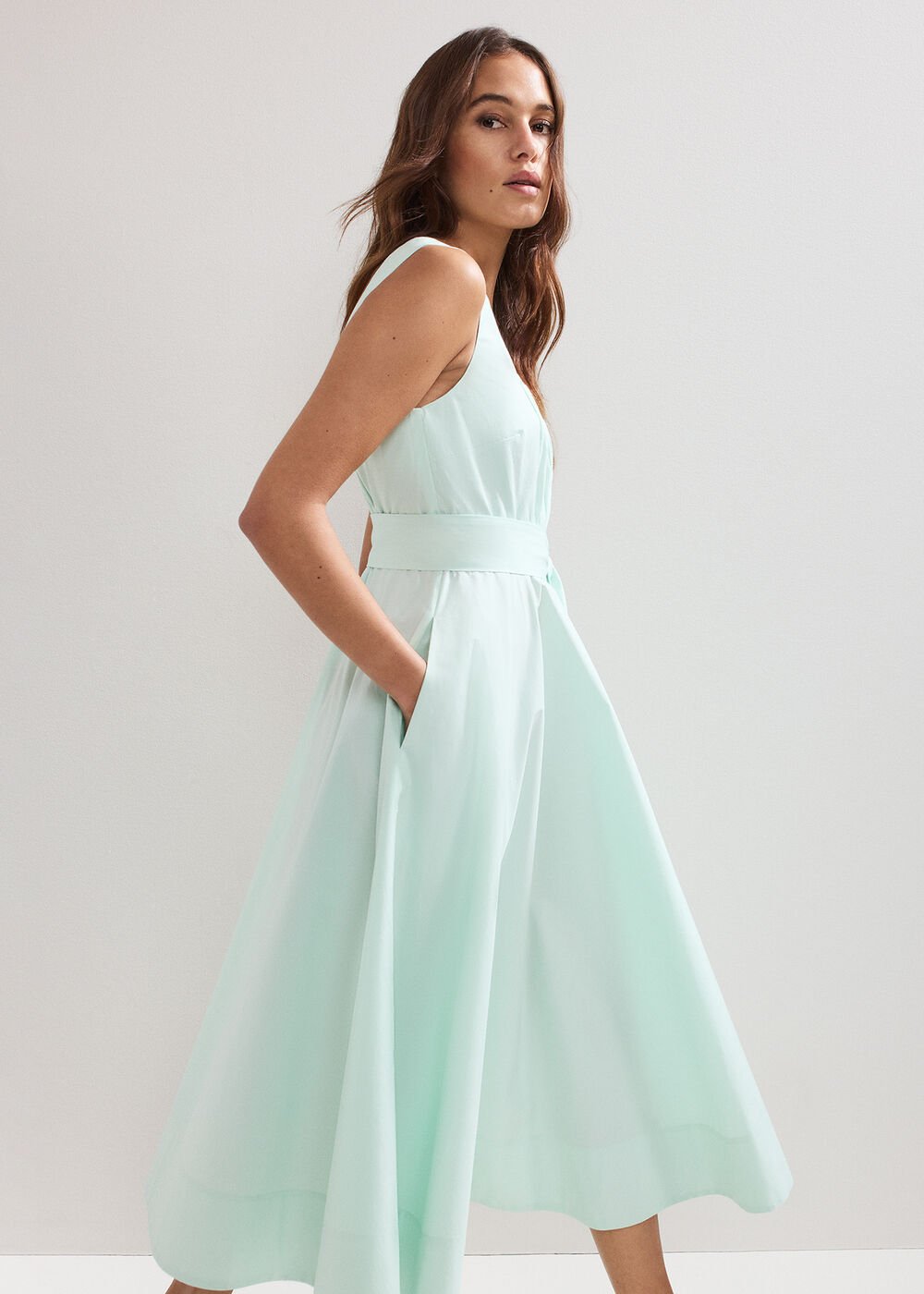 Melinda Midi Dress Pale Green