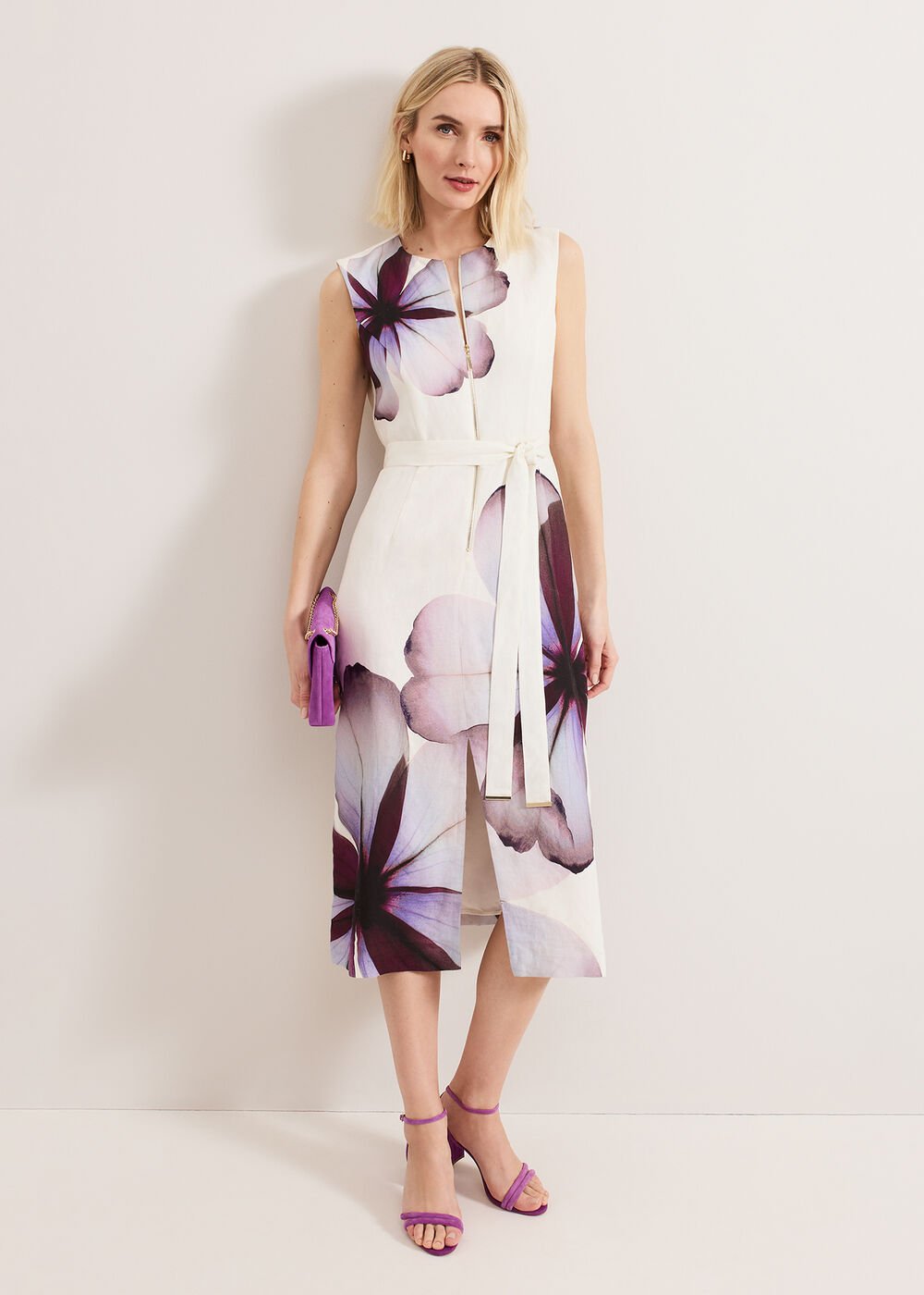 Nina Linen Dress Ivory