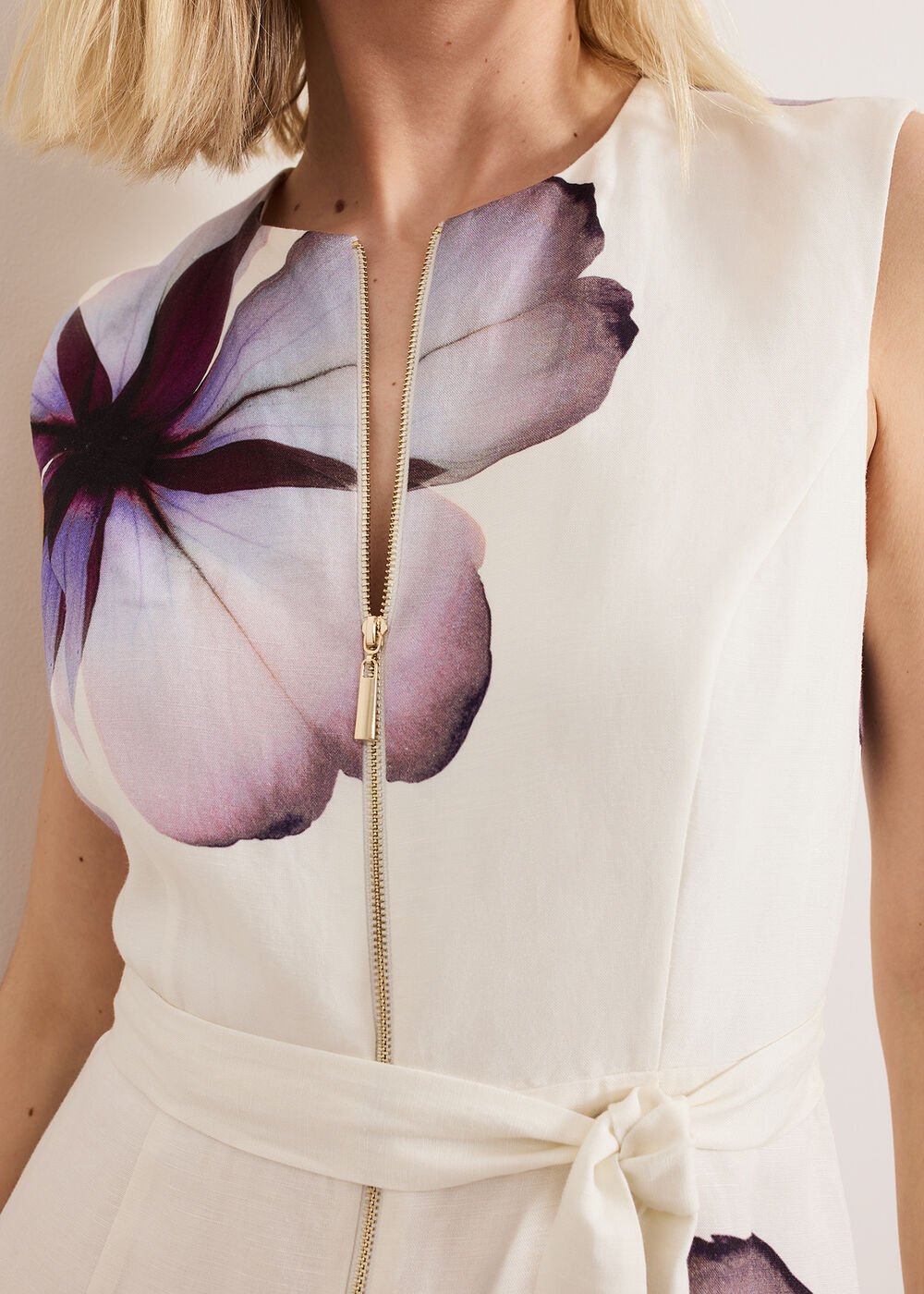 Nina Linen Dress Ivory
