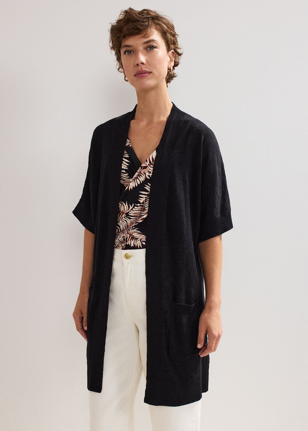 Elma Longline Cardi Black