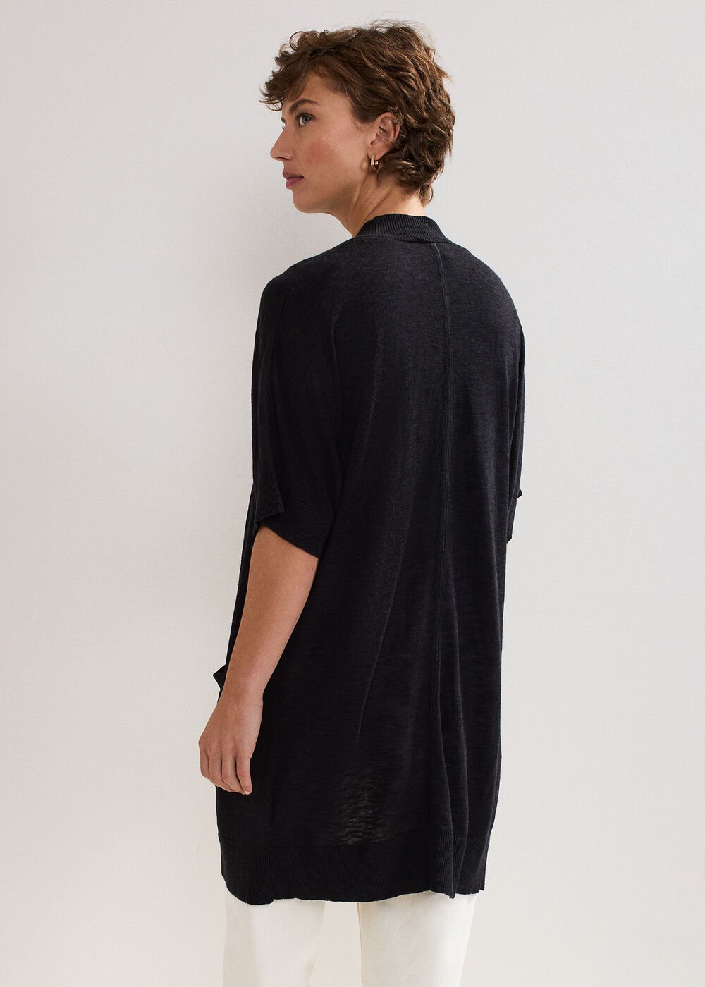 Elma Longline Cardi Black
