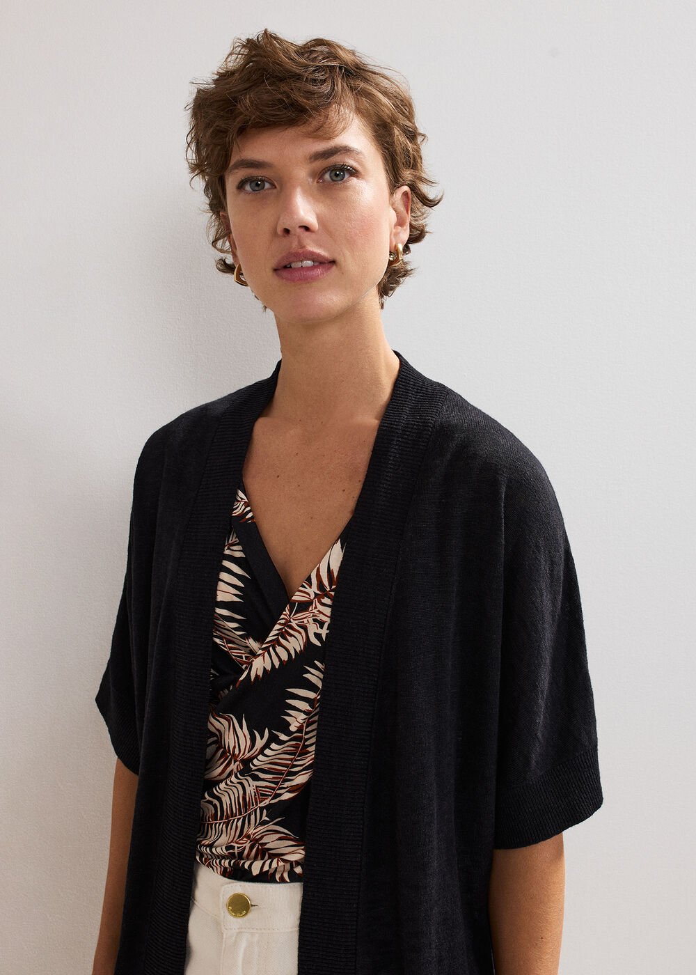 Elma Longline Cardi Black