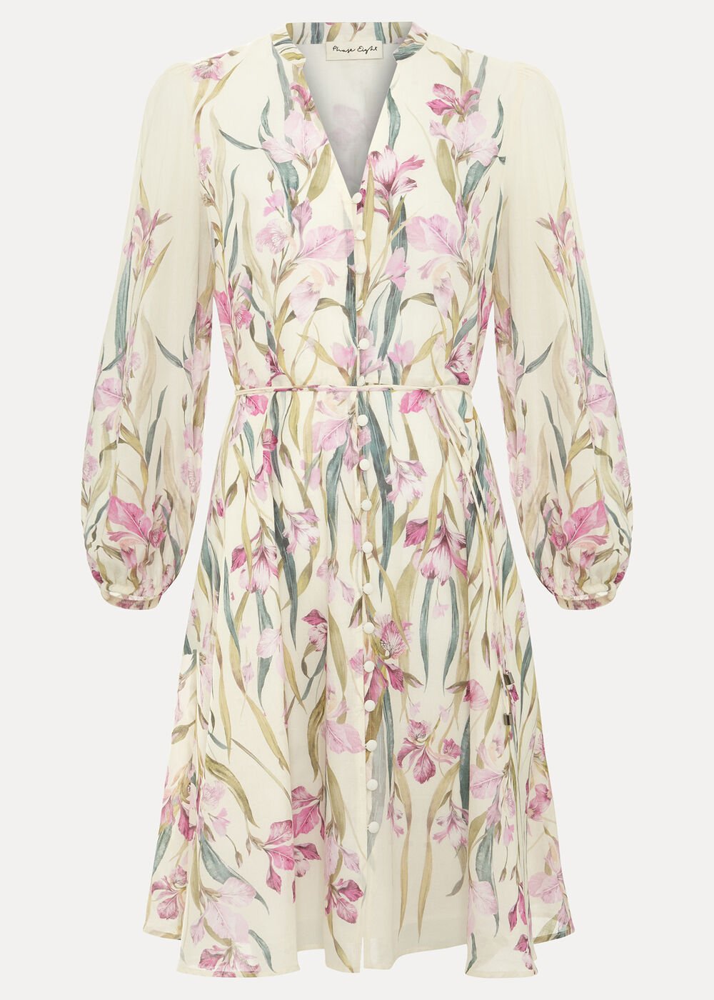 Velma Floral Dress Ivory