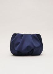 Satin Clutch Bag Navy