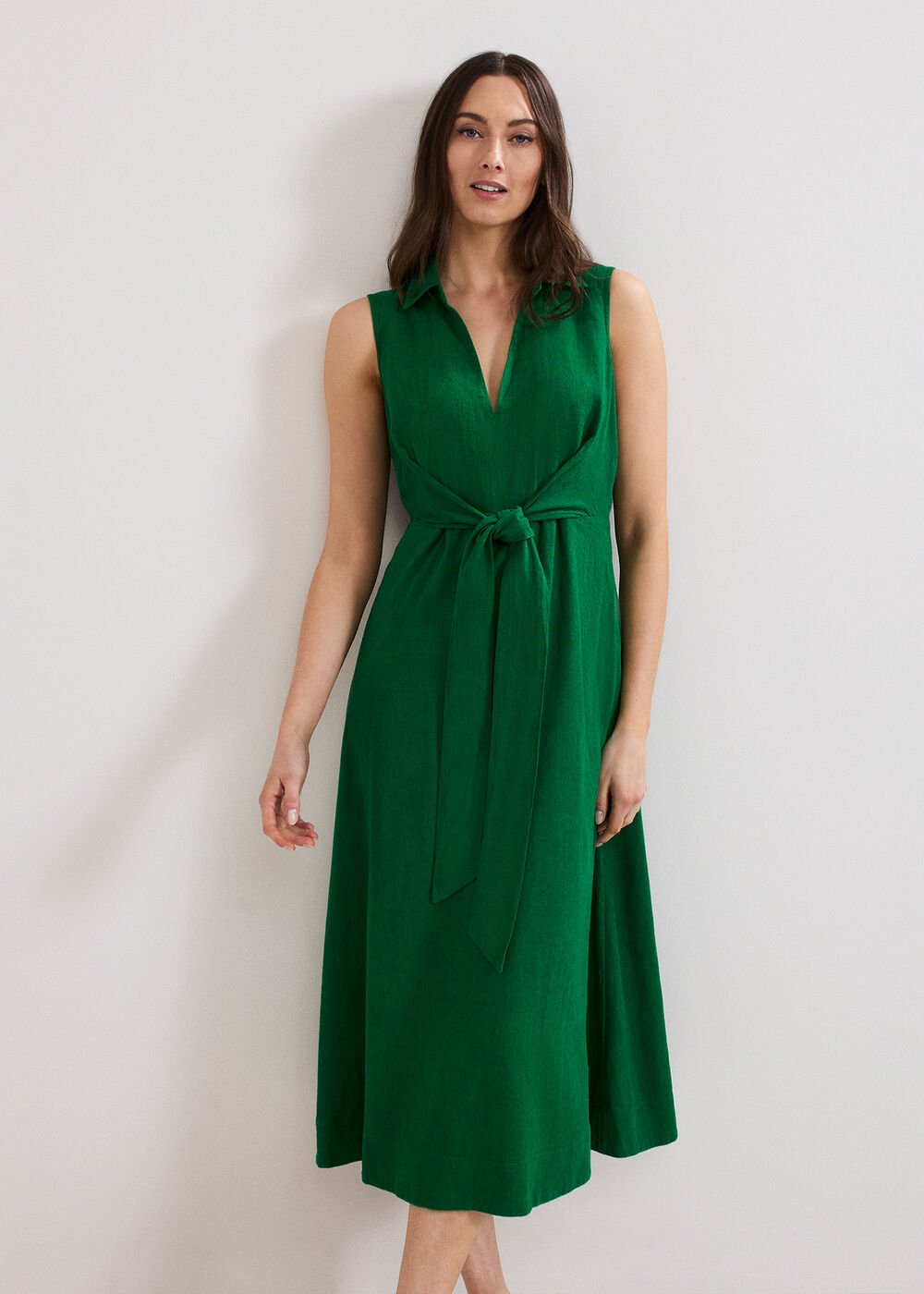 Becky Tie Dress Green