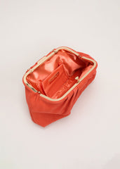 Suede Clutch Bag Orange
