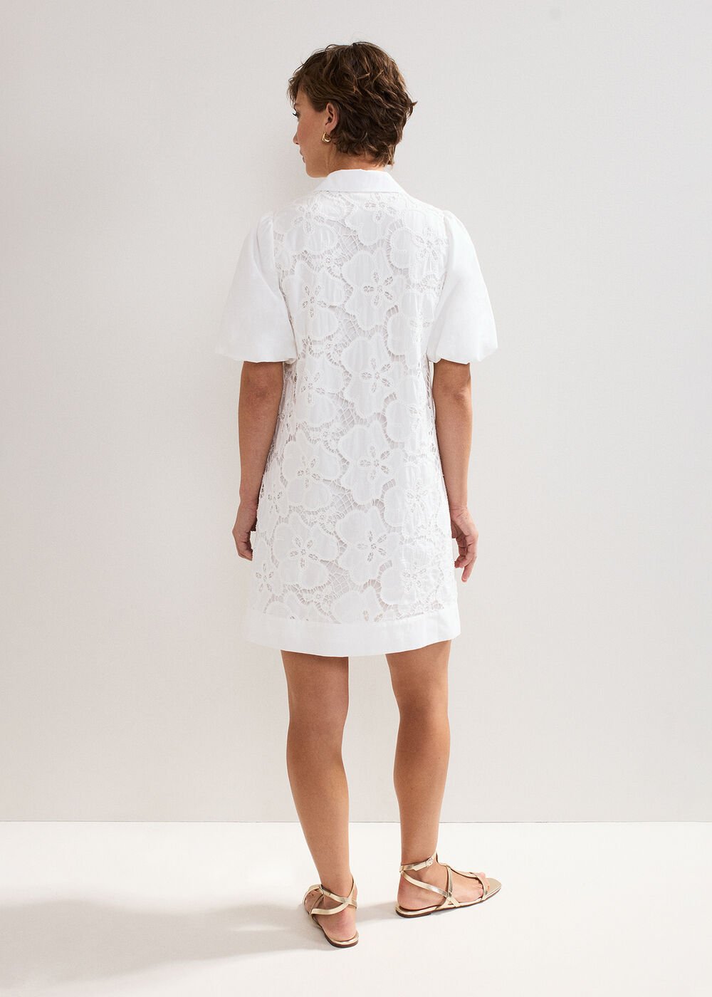 Witney Lace Tunic Dress White