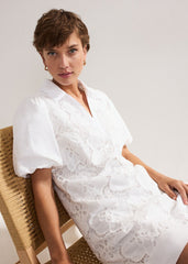 Witney Lace Tunic Dress White