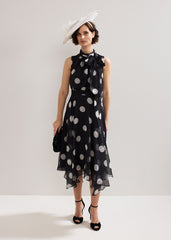 Lucinda Spot Dress Black Multi