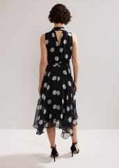 Lucinda Spot Dress Black Multi