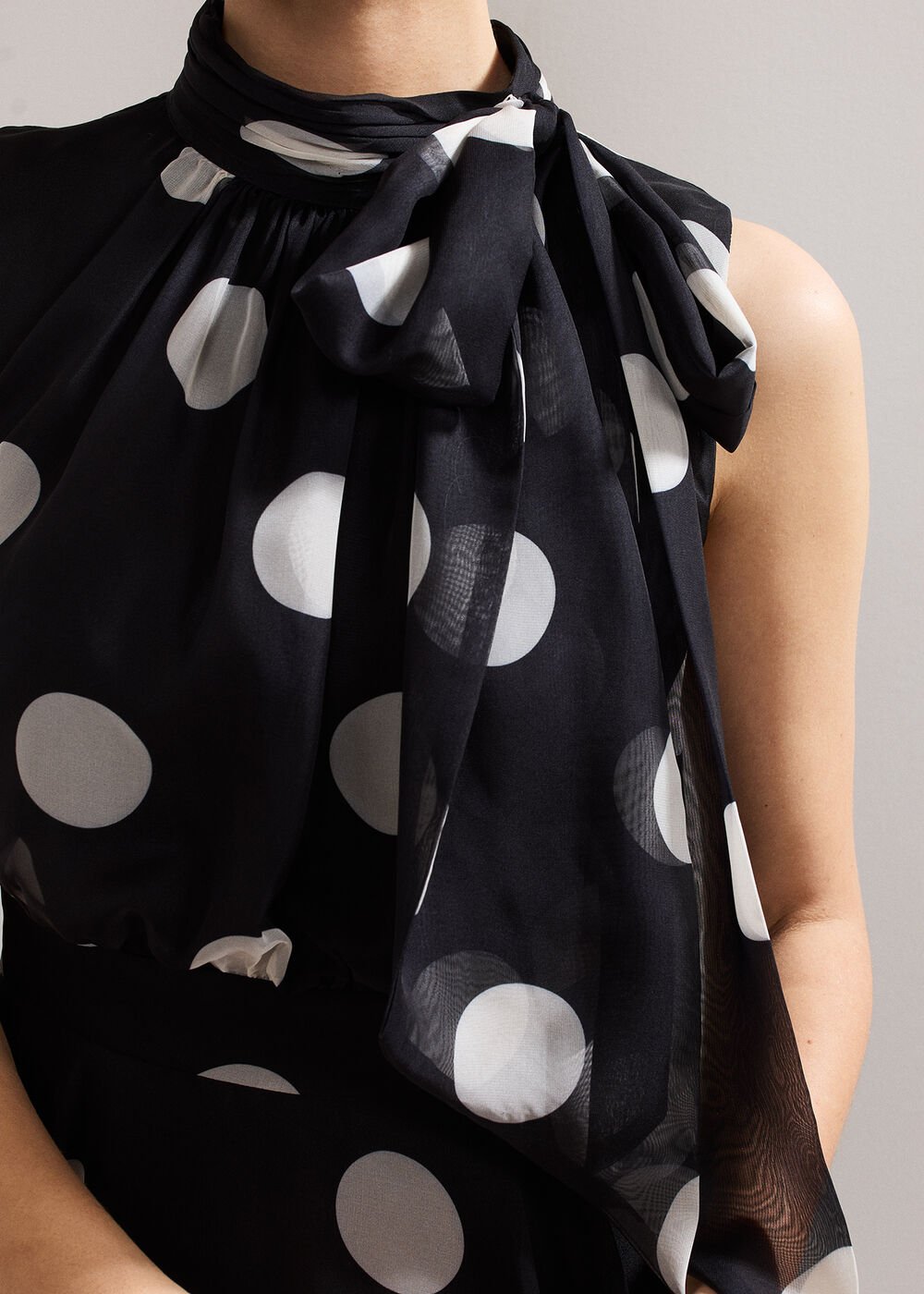 Lucinda Spot Dress Black Multi