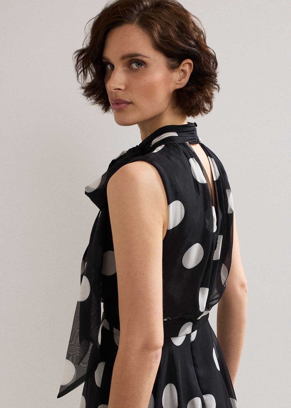Lucinda Spot Dress Black Multi