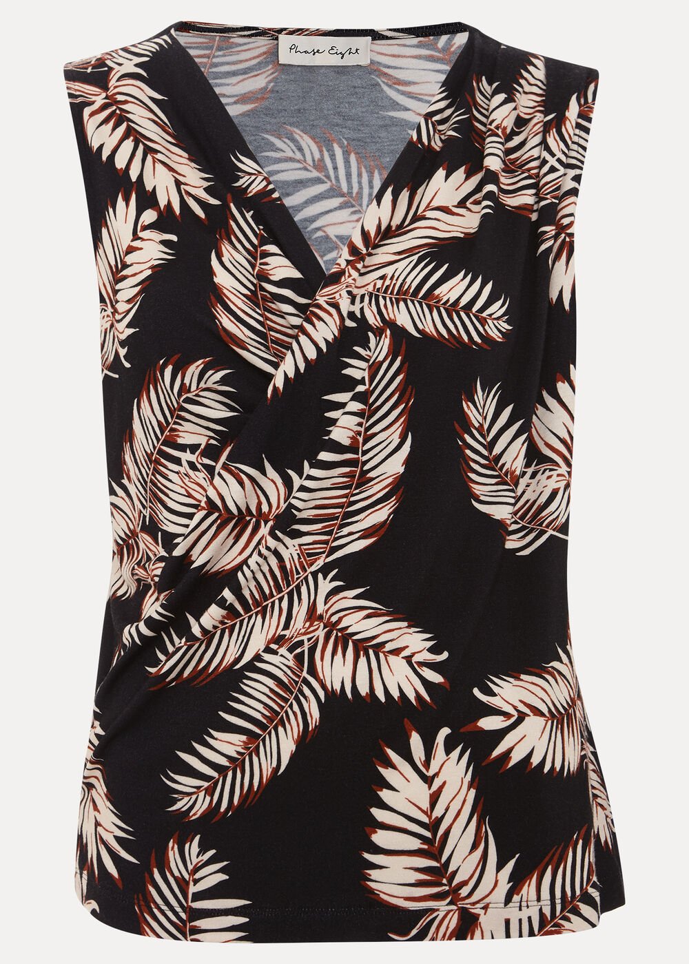 Sutton Printed Top Black