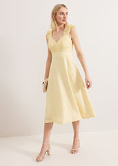 Hannah Linen Dress Yellow