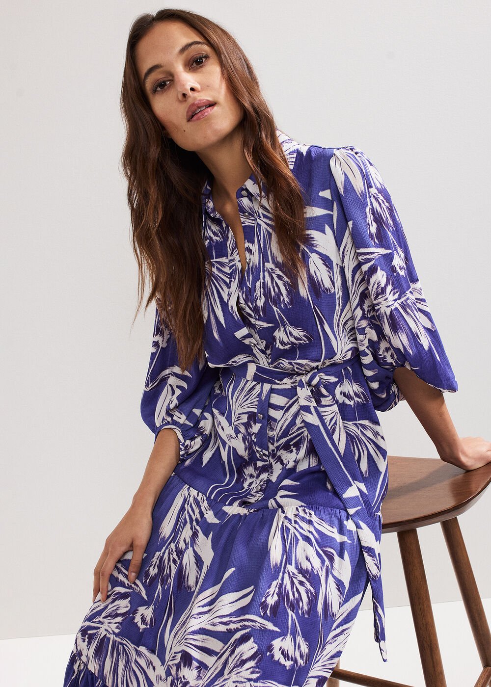Coralie Shirt Dress Blue