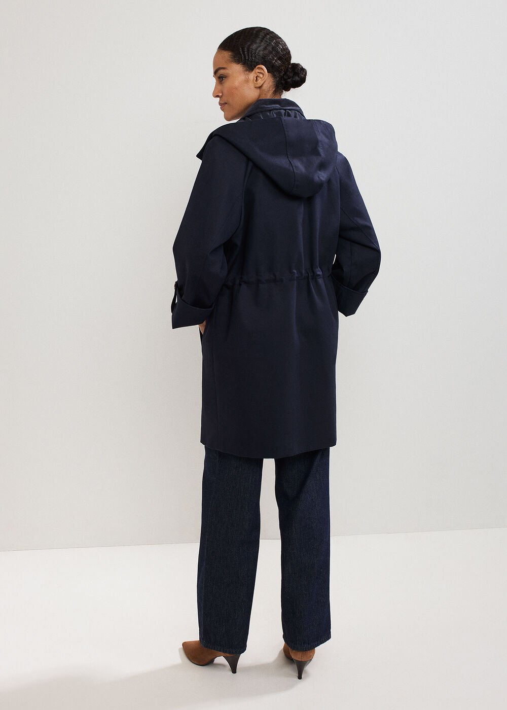 Broddie Hooded Coat Navy