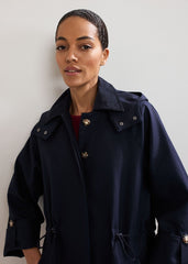 Broddie Hooded Coat Navy