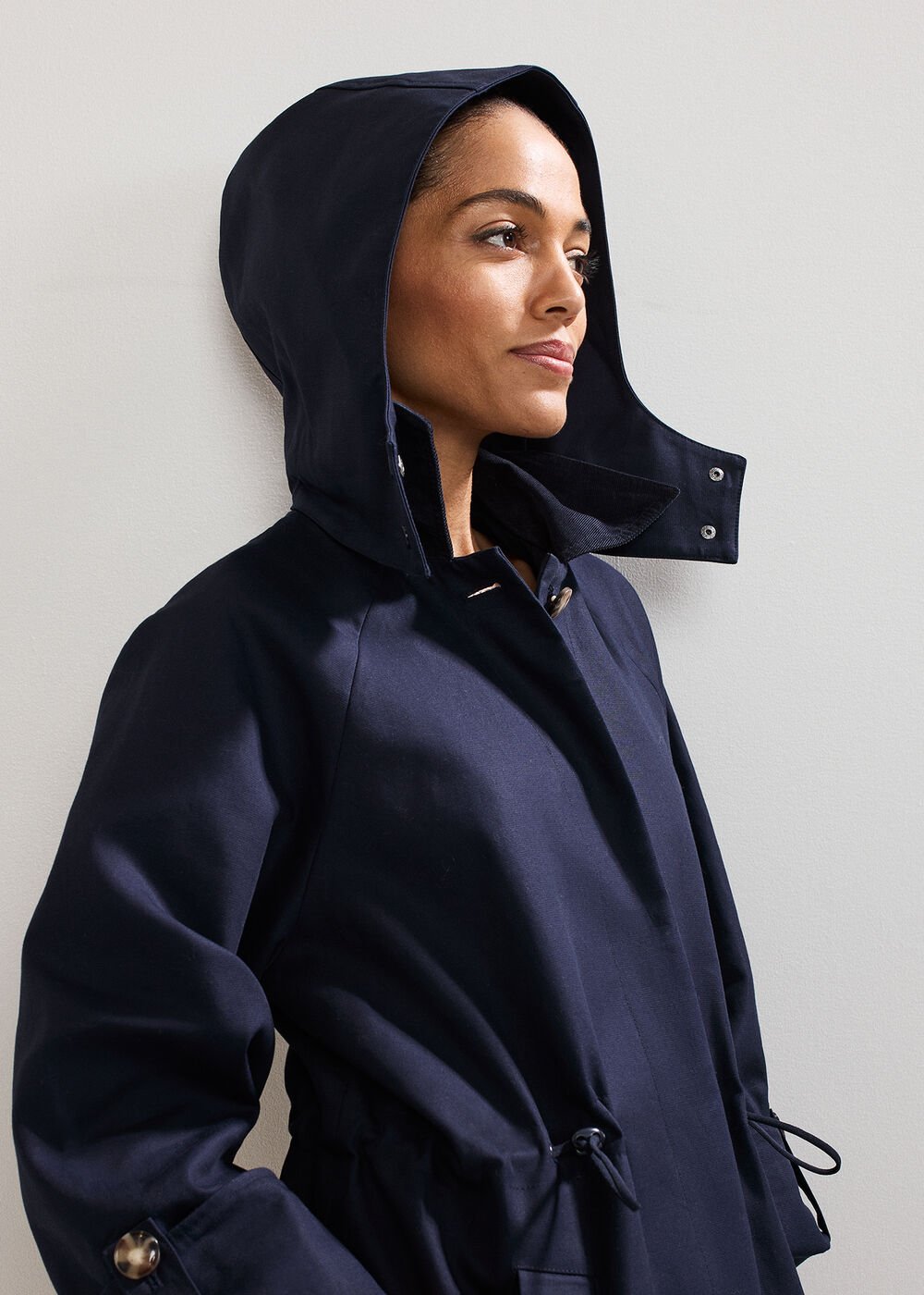 Broddie Hooded Coat Navy