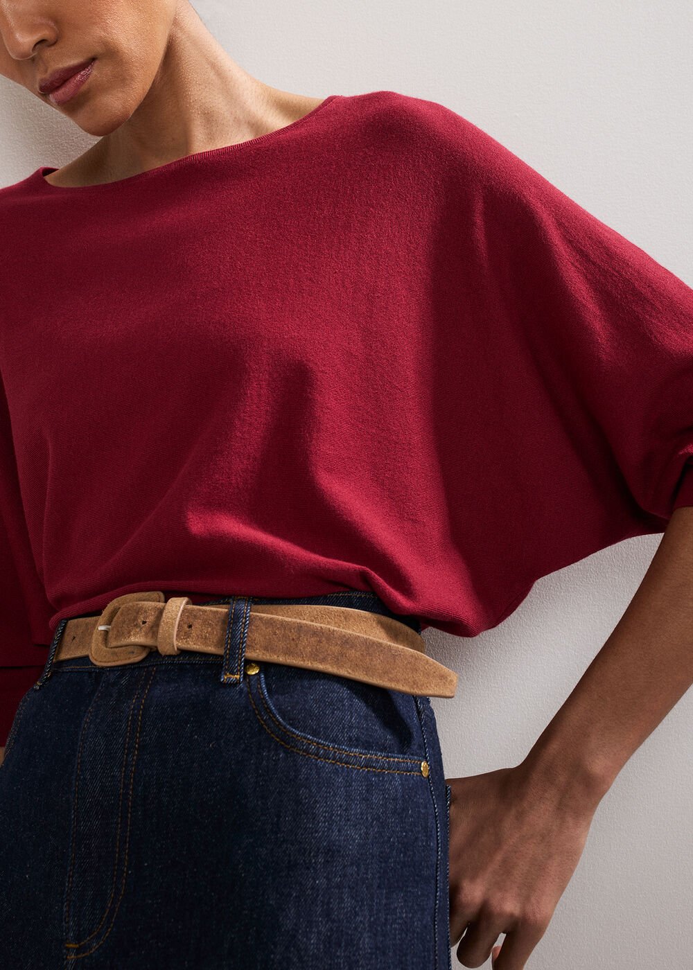 Cristine Knit Top Red