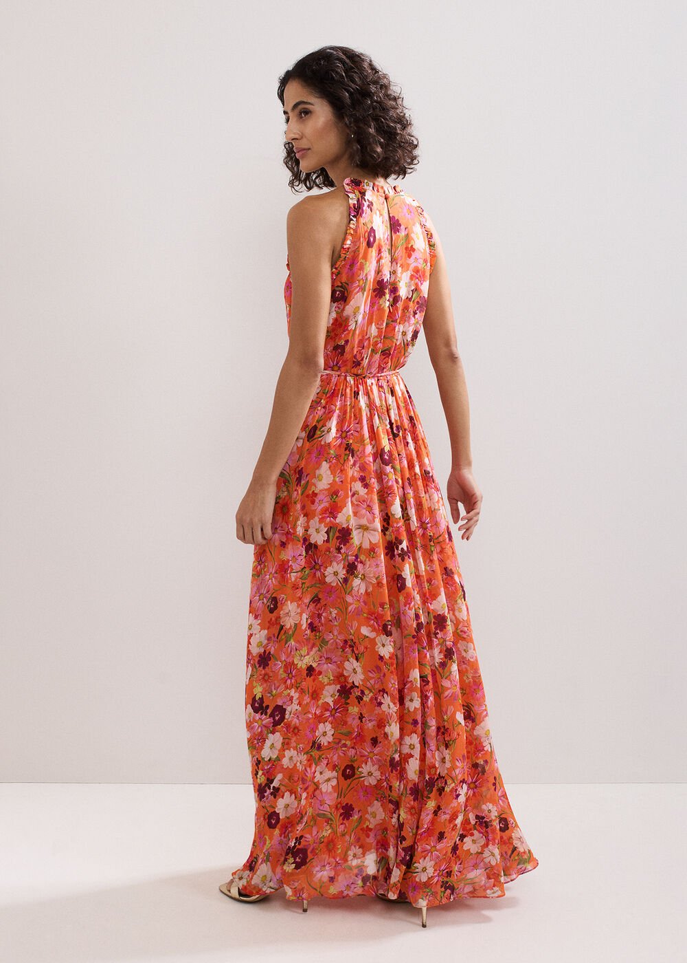Zelah Floral Dress Orange