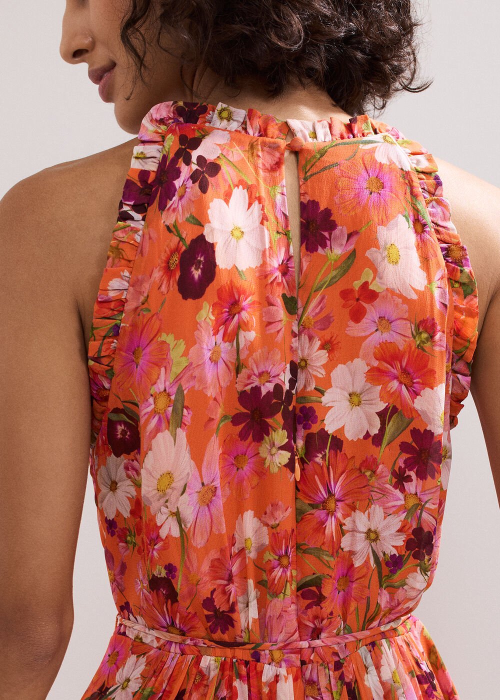 Zelah Floral Dress Orange