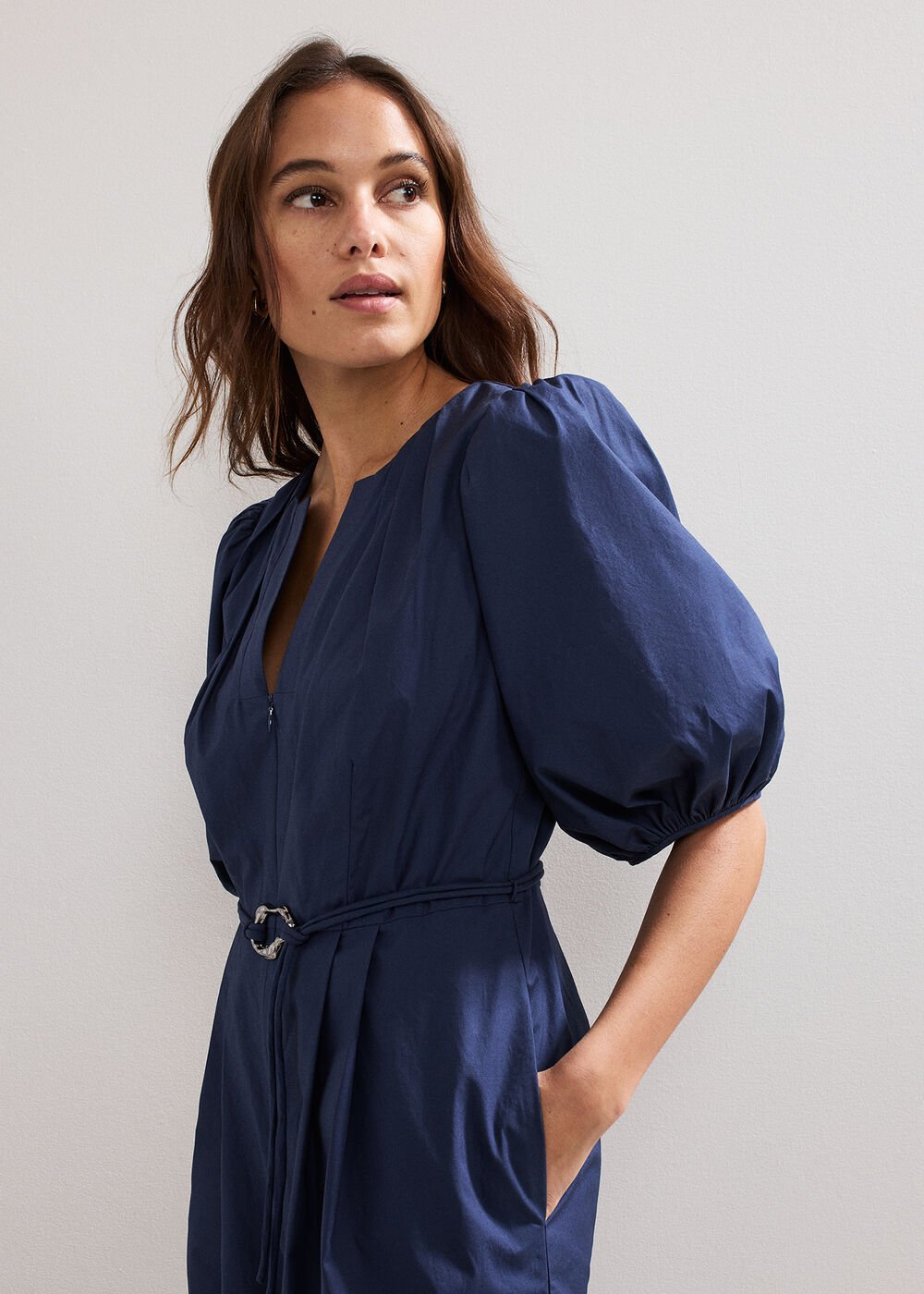 Joni Belted Jumpsuit Navy