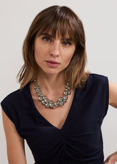 Jumble Bead Necklace Silver
