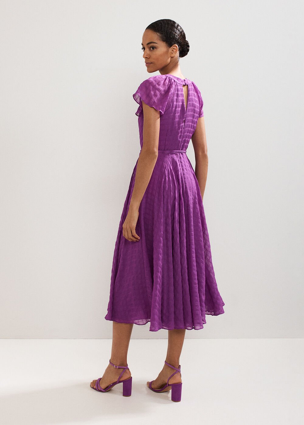 Gwen Textured Dress Purple