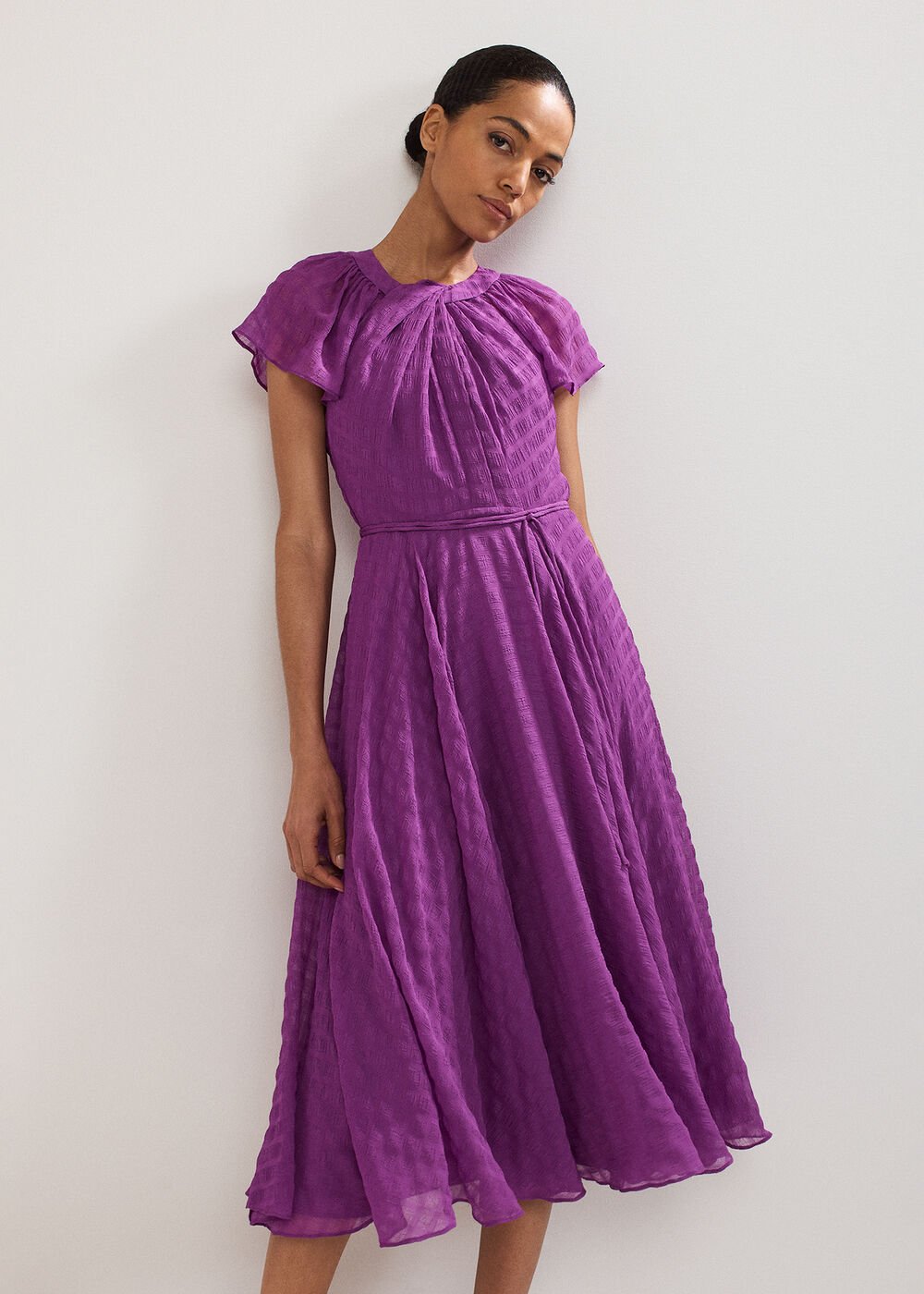 Gwen Textured Dress Purple