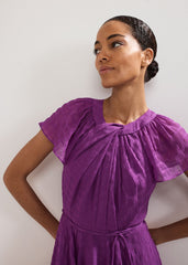 Gwen Textured Dress Purple