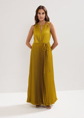 Dionne Pleated Dress Yellow