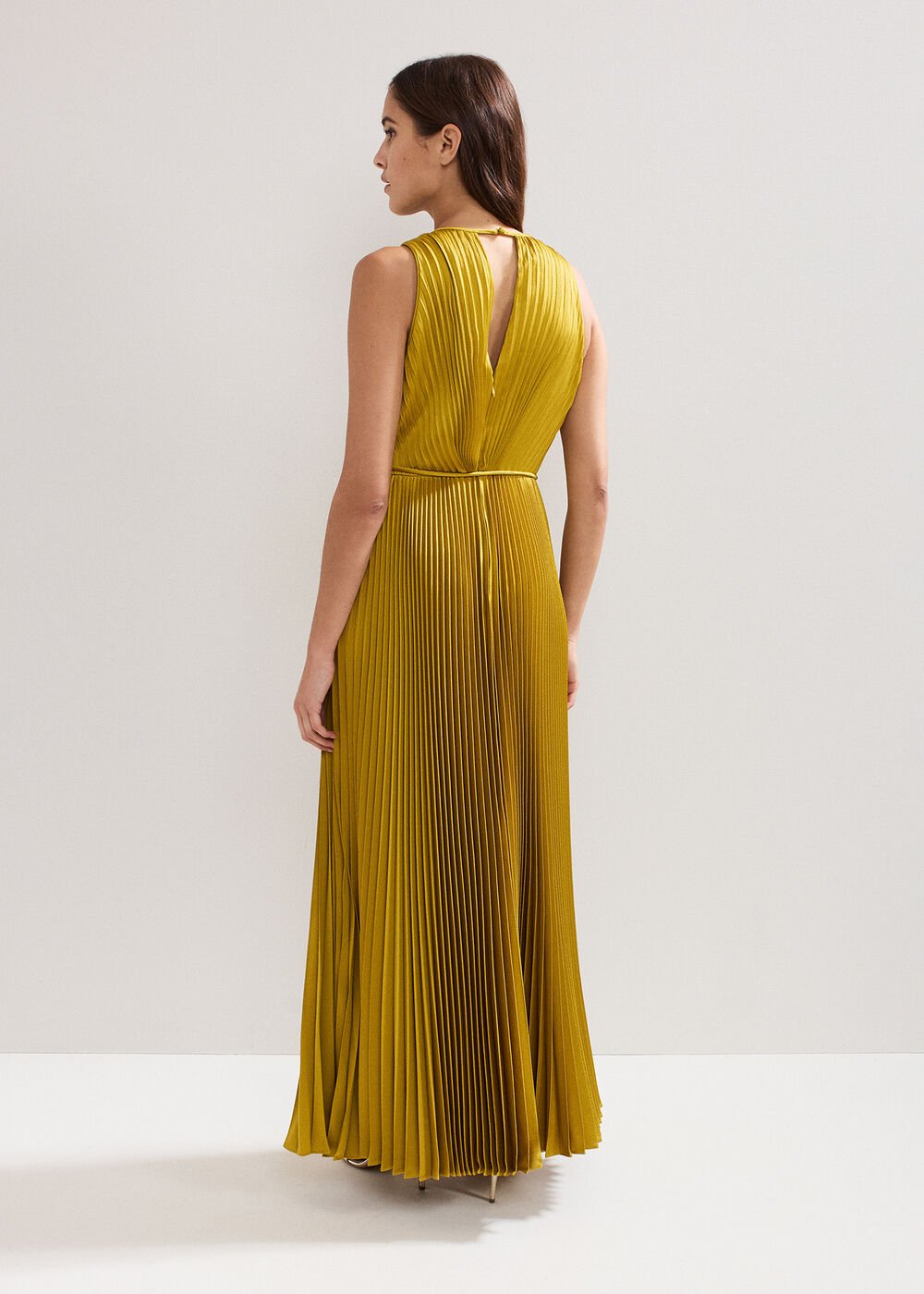 Dionne Pleated Dress Yellow