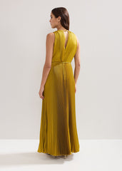 Dionne Pleated Dress Yellow