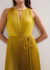 Dionne Pleated Dress Yellow