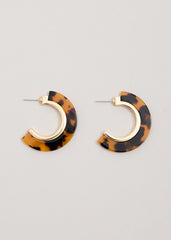 Tortoiseshell Hoop Brown