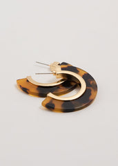 Tortoiseshell Hoop Brown