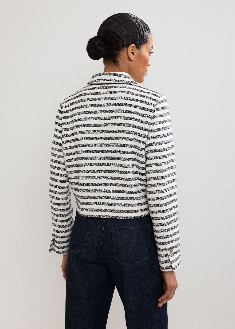 Neave Stripe Jacket Navy/Ivory