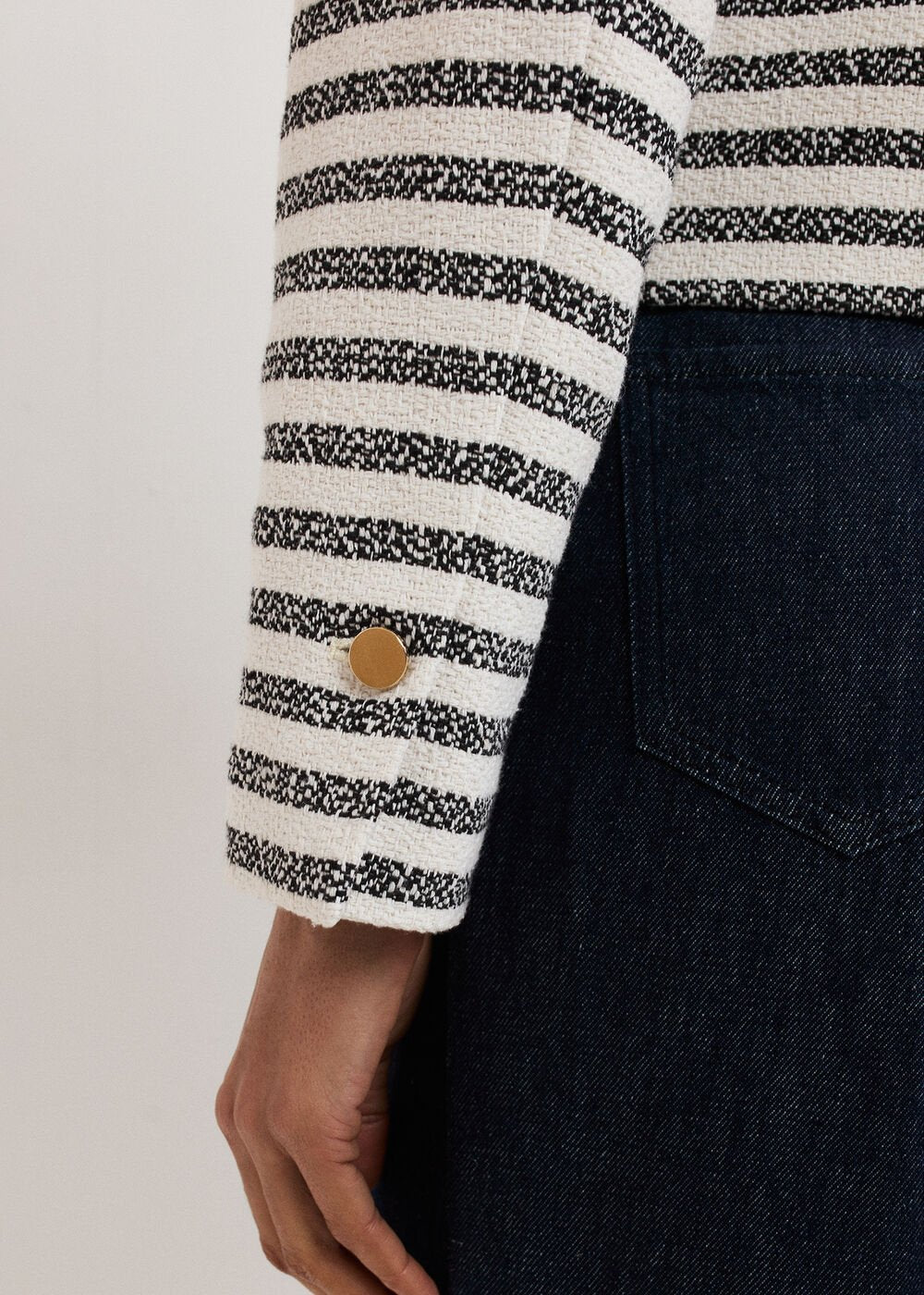 Neave Stripe Jacket Navy/Ivory