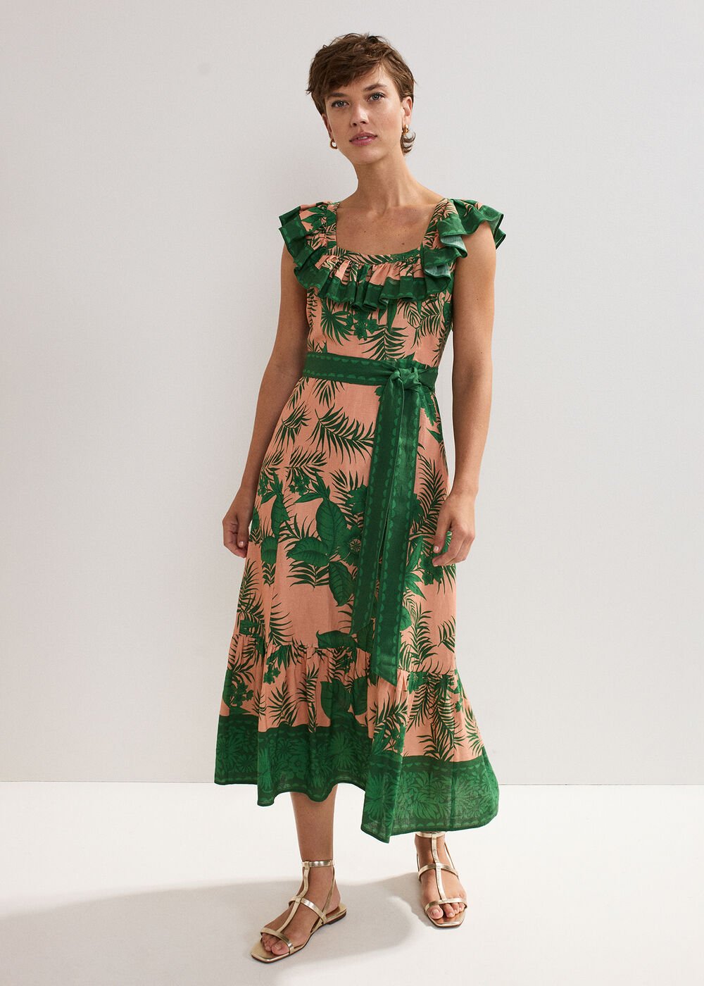 Sandra Midi Dress Coral