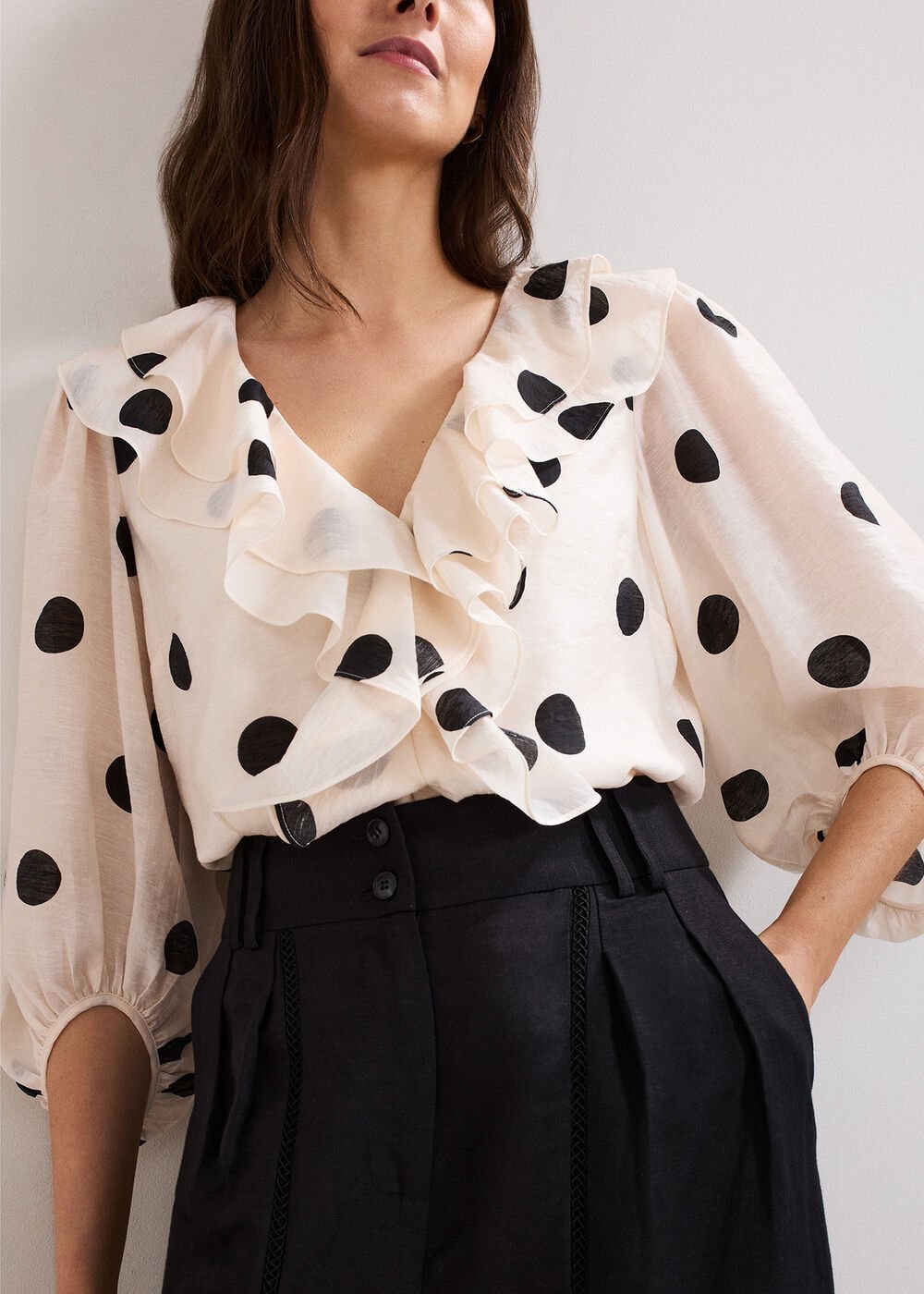 Jaqlyn Spot Blouse Pink