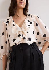 Jaqlyn Spot Blouse Pink
