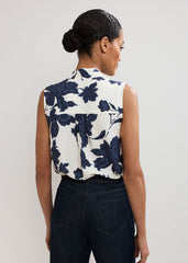 Junie Floral Blouse Navy/Ivory