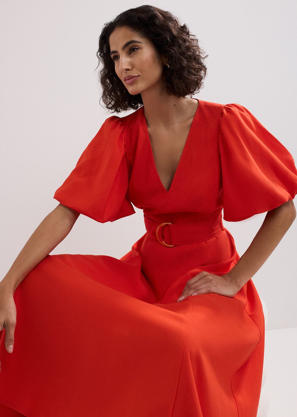 Zarah Midi Dress Orange