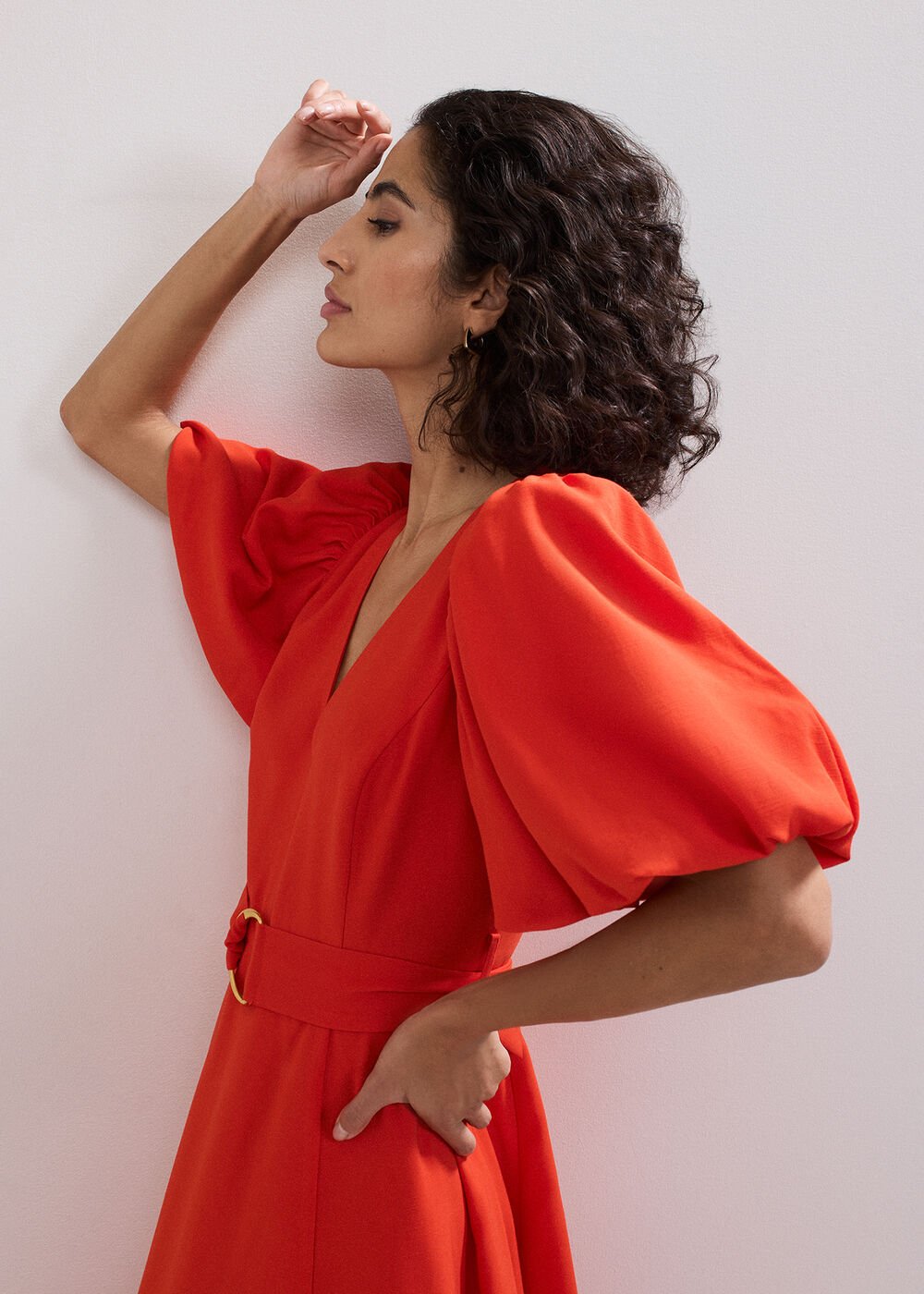 Zarah Midi Dress Orange