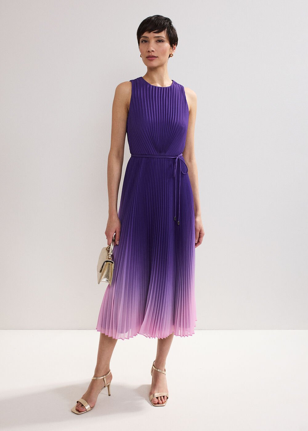 Simara Ombre Midi Dress Purple