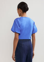 Tate Puff Sleeve Top Blue
