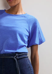Tate Puff Sleeve Top Blue