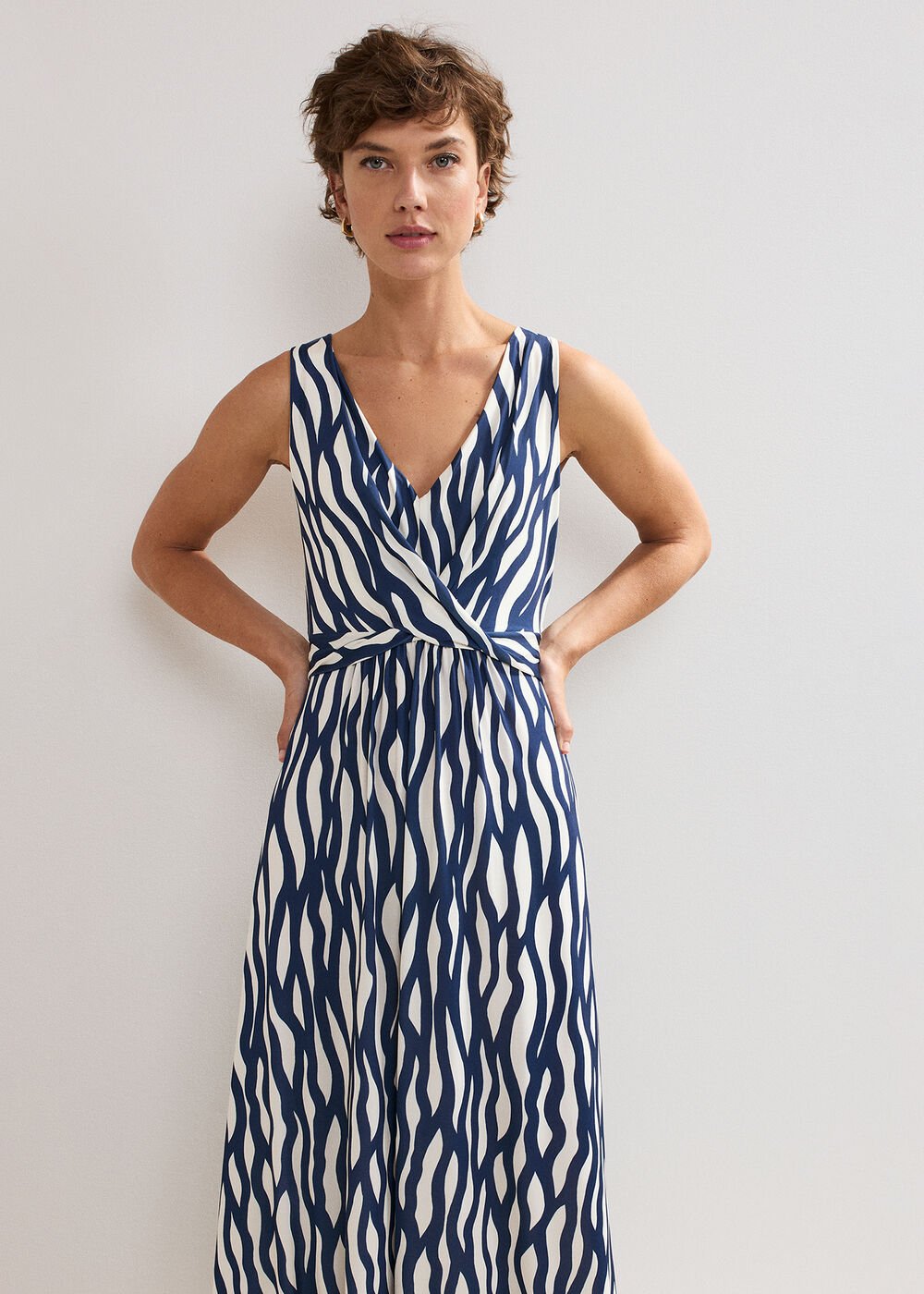Artemis Dress Navy/Ivory
